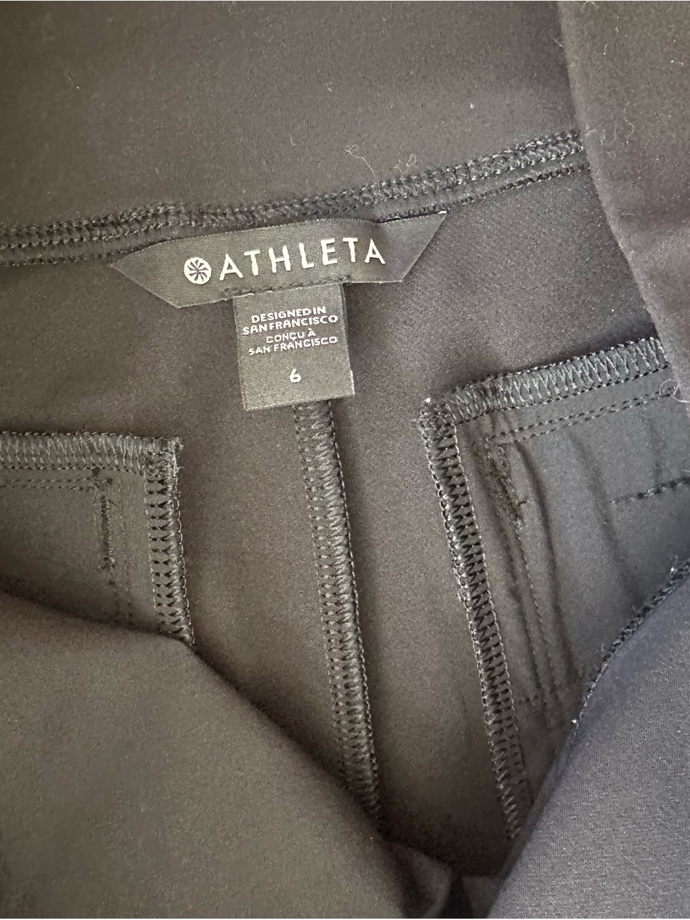 NWOT Athleta Brooklyn Pant Size 6 Black - Picture 3 of 5